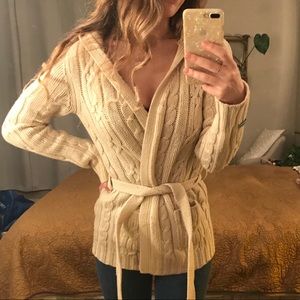 Abercrombie & Fitch Wool Knitted Hooded Sweater